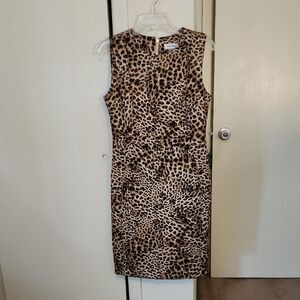 Leopard Print Sleeveless Dress